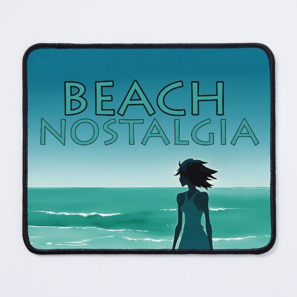 Item preview, Beach Nostalgia Reluctant to Leave Peaceful Ocean Blues - AI Art 6 of 8 designed and sold by Beachy.