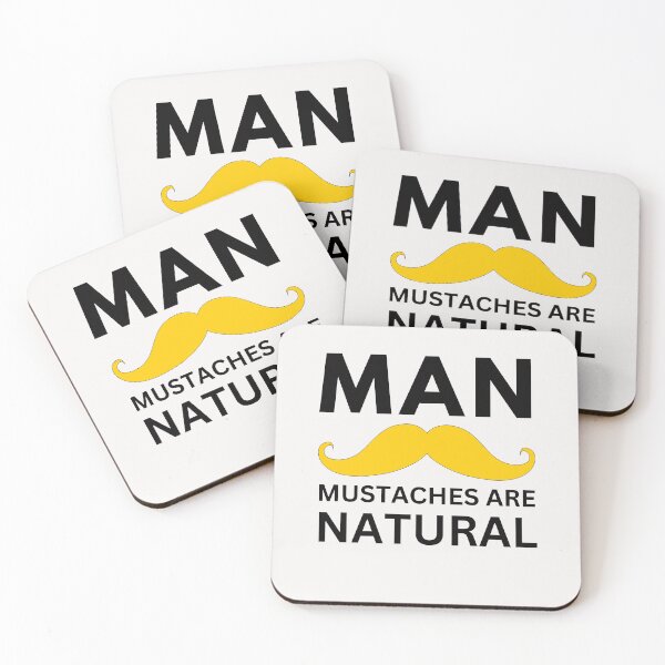 Item preview, MAN Acronym | Long Thick Curly Yellow Handlebar Mustache designed and sold by ACRONYMSONLY.
