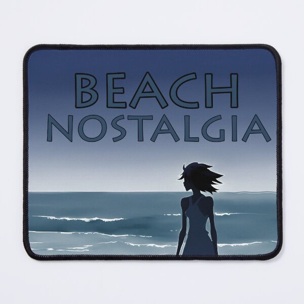 Item preview, Beach Nostalgia Reluctant to Leave Peaceful Ocean Blues - AI Art 7 of 8 designed and sold by Beachy.