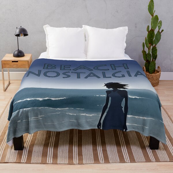 Item preview, Beach Nostalgia Reluctant to Leave Peaceful Ocean Blues - AI Art 7 of 8 designed and sold by Beachy.