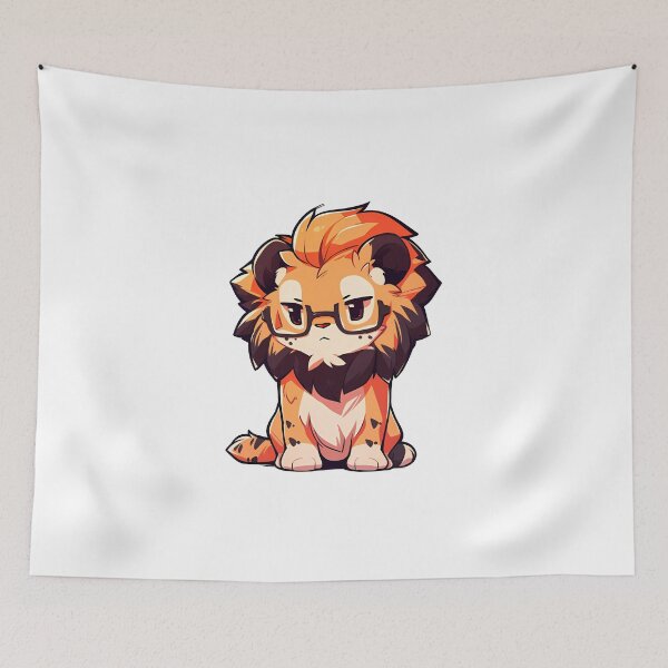 Item preview, Cute smart lion with sunglasses  designed and sold by Hasan Habeeb.