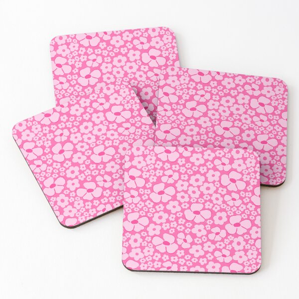 Item preview, barbie pink big cute florals barbiecore flowers super retro groovy 60s 70s y2k 2000s designed and sold by blomastudios.