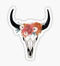 STEER SKULL. Sticker