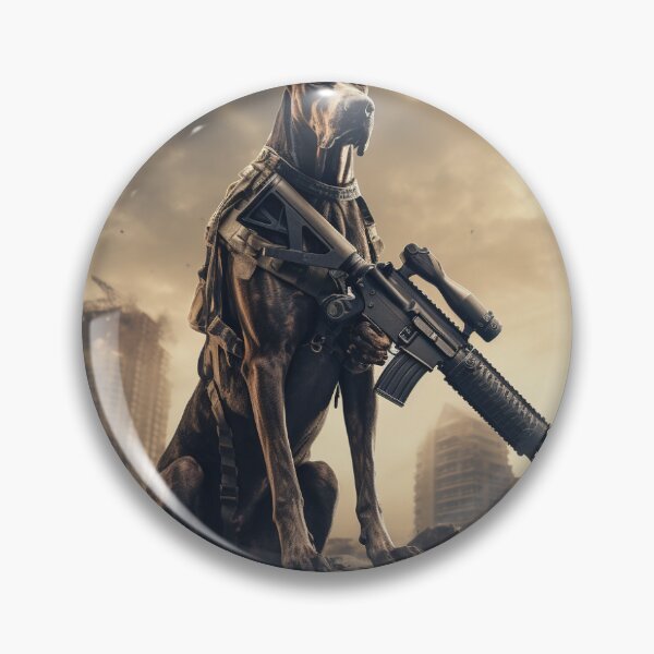 Item preview, Armed Great Dane Animal Liberator designed and sold by HawkHeronPress.
