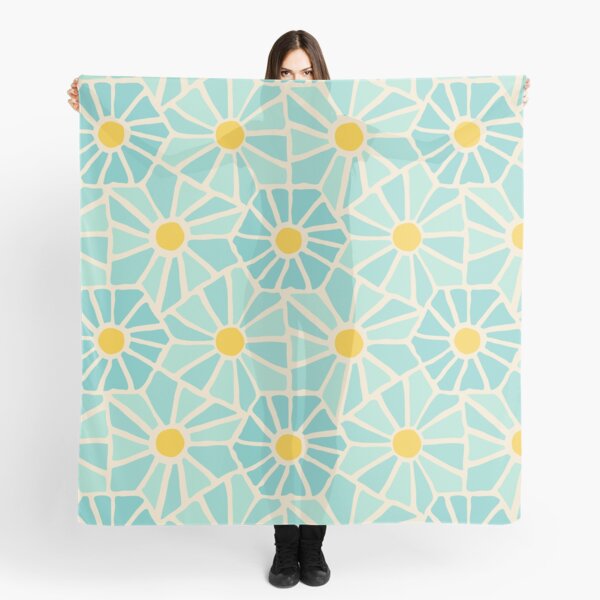 Item preview, Tessellated Flowers Pattern - Sunbeam Cerulean (macro) designed and sold by anisgott.