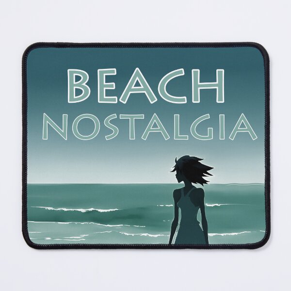 Item preview, Beach Nostalgia Reluctant to Leave Peaceful Ocean Blues - AI Art 8 of 8 designed and sold by Beachy.