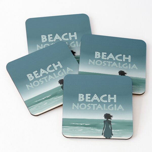 Item preview, Beach Nostalgia Reluctant to Leave Peaceful Ocean Blues - AI Art 8 of 8 designed and sold by Beachy.