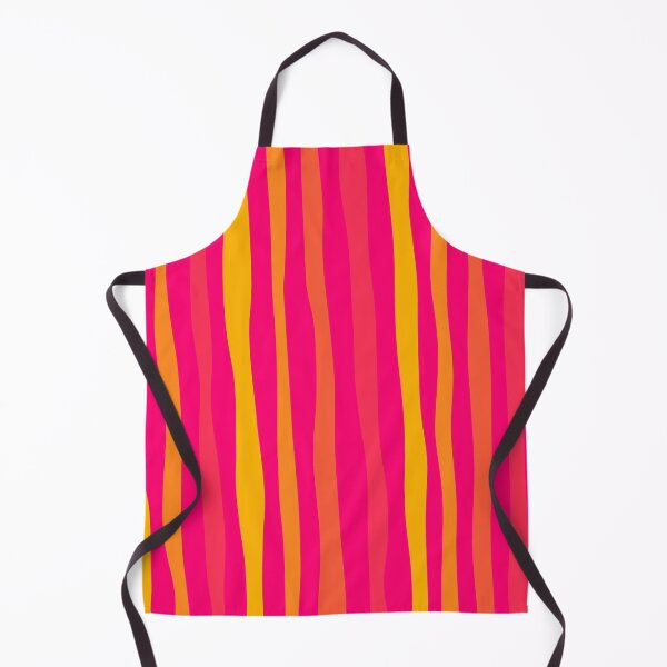 Item preview, Iconic Retro Wavy Striped Pattern in Hot Pink and Orange designed and sold by Deutschic.