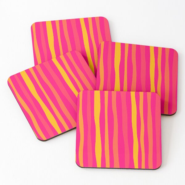 Item preview, Iconic Retro Wavy Striped Pattern in Hot Pink and Orange designed and sold by Deutschic.