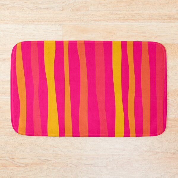 Item preview, Iconic Retro Wavy Striped Pattern in Hot Pink and Orange designed and sold by Deutschic.