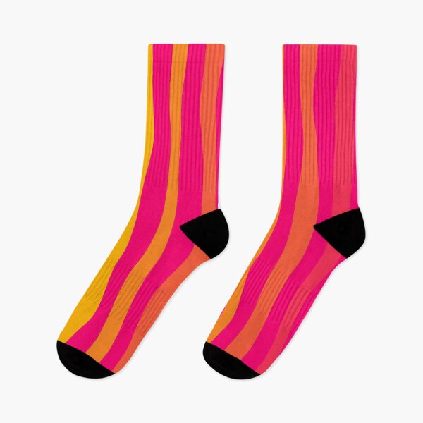 Item preview, Iconic Retro Wavy Striped Pattern in Hot Pink and Orange designed and sold by Deutschic.