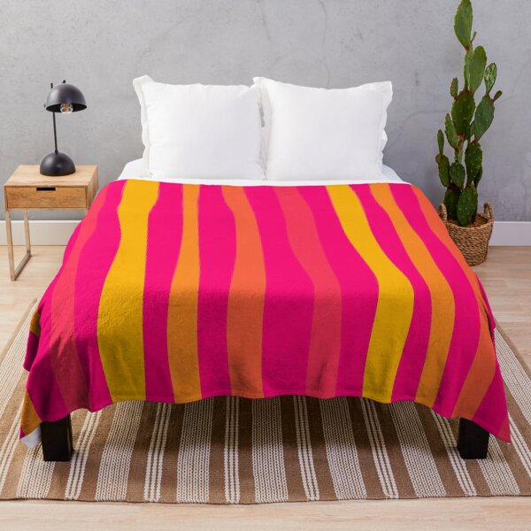 Item preview, Iconic Retro Wavy Striped Pattern in Hot Pink and Orange designed and sold by Deutschic.