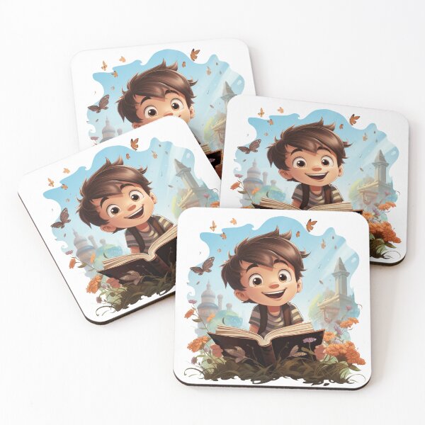 Item preview, Little Boy Reading designed and sold by WRabbitCreation.