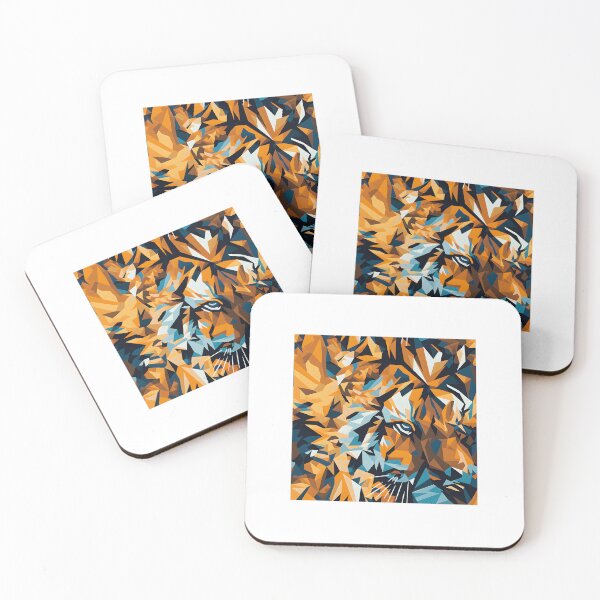 Item preview, Geometrical drawing of tiger pattern 5 designed and sold by khumpa.