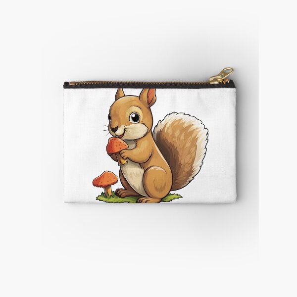 Item preview, Squirrel eating mushrooms designed and sold by Pop-Galore.