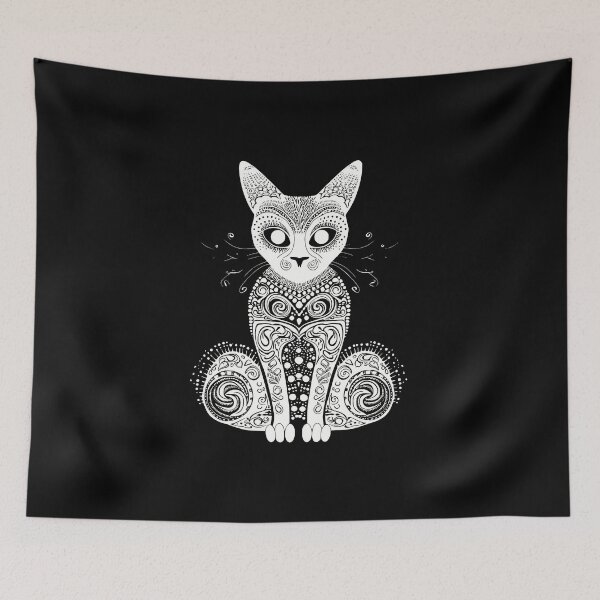 Item preview, Henna Tattoo Cat Design, Minimalistic Cat Design designed and sold by Rroliver.