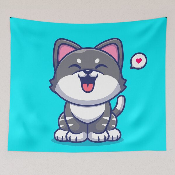 Item preview, Charming Cat Sits in Cartoon Wonder designed and sold by hjian8219.