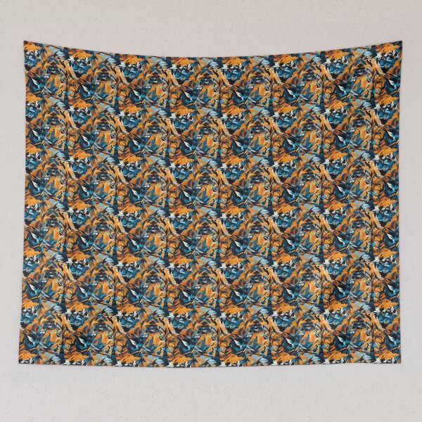 Item preview, Geometrical drawing of tiger pattern 10 designed and sold by khumpa.
