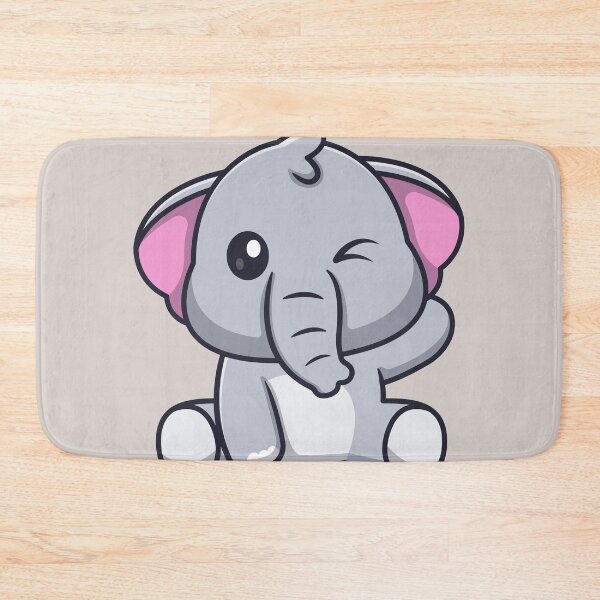 Item preview, Adorable Elephant Sitting Cartoon - A Moment of Serenity designed and sold by hjian8219.