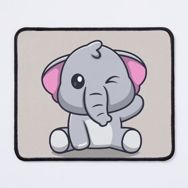 Item preview, Adorable Elephant Sitting Cartoon - A Moment of Serenity designed and sold by hjian8219.