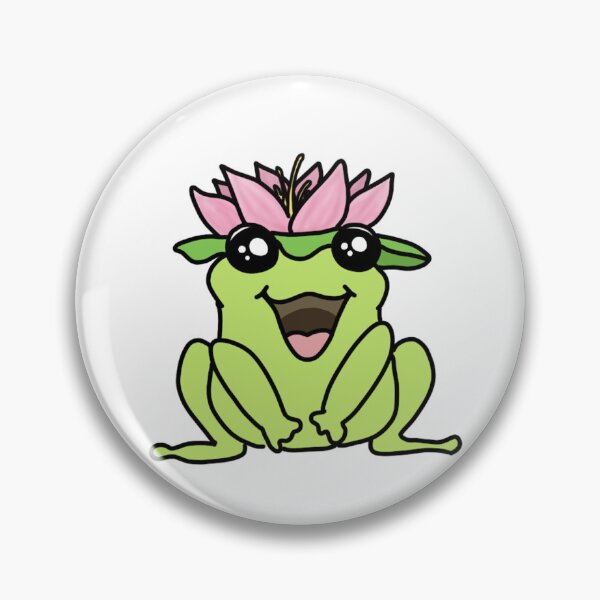 Item preview, Frog with Water Lily Hat designed and sold by kwartzine.