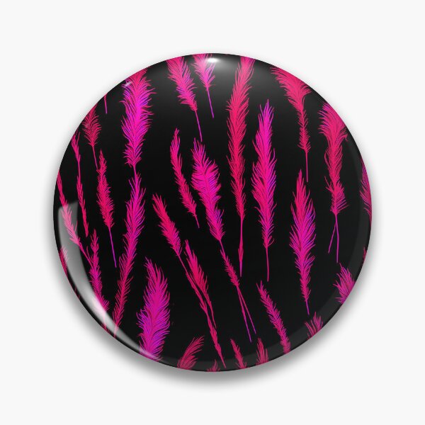 Item preview, Hot Pink Wild Grasses on Black Background designed and sold by Beachy.