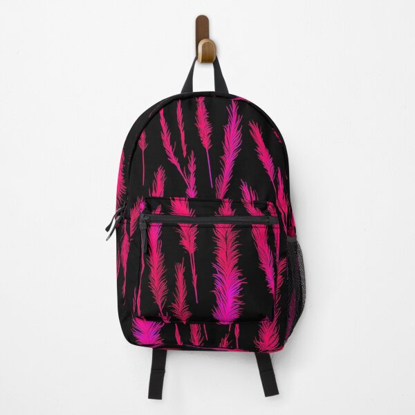 Item preview, Hot Pink Wild Grasses on Black Background designed and sold by Beachy.