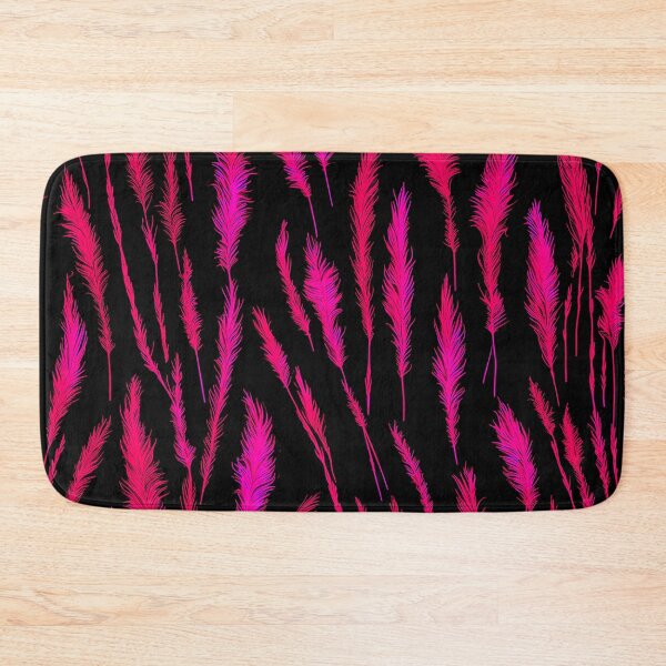 Item preview, Hot Pink Wild Grasses on Black Background designed and sold by Beachy.