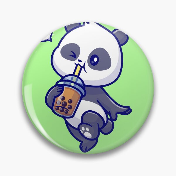 Item preview, Panda-licious Boba Adventure - Cute Panda Drinking Boba Milk Tea designed and sold by hjian8219.
