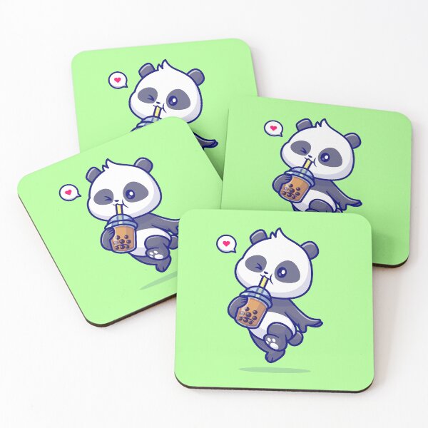 Item preview, Panda-licious Boba Adventure - Cute Panda Drinking Boba Milk Tea designed and sold by hjian8219.