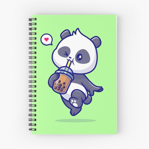 Item preview, Panda-licious Boba Adventure - Cute Panda Drinking Boba Milk Tea designed and sold by hjian8219.