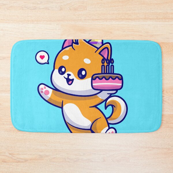 Item preview, Happy Barkday! - Cute Shiba Inu Dog Holding Birthday Cake designed and sold by hjian8219.