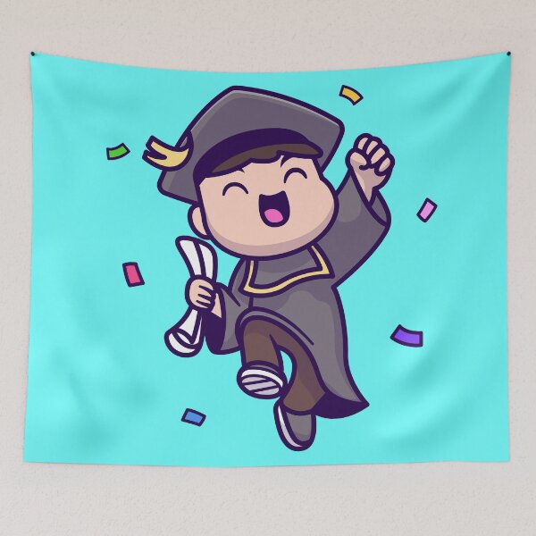 Item preview, Congratulations Graduate! - Cute Man Graduation Cartoon designed and sold by hjian8219.