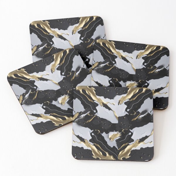 Item preview, marble black and white.Agate Gold Glitter designed and sold by SuraSu.