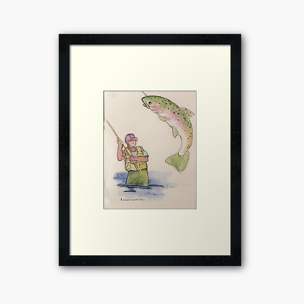 Flyfishing: Good Catch Framed Art Print