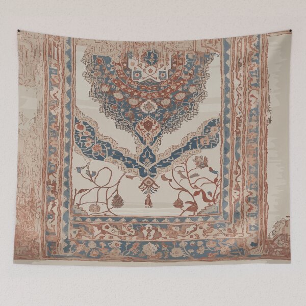 Item preview, Symmetrical Rug: Qajar Art Masterpiece designed and sold by AFUNARTZ.