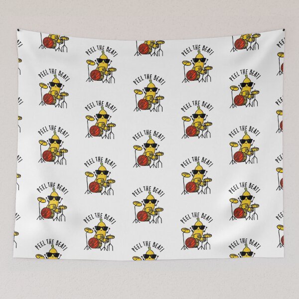 Item preview, Peel The Beat Funny Banana Drummer Puns designed and sold by punnybone.