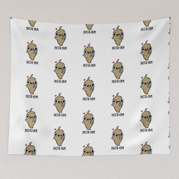 Item preview, Insta-yam Social Media Funny Veggie Puns  designed and sold by punnybone.