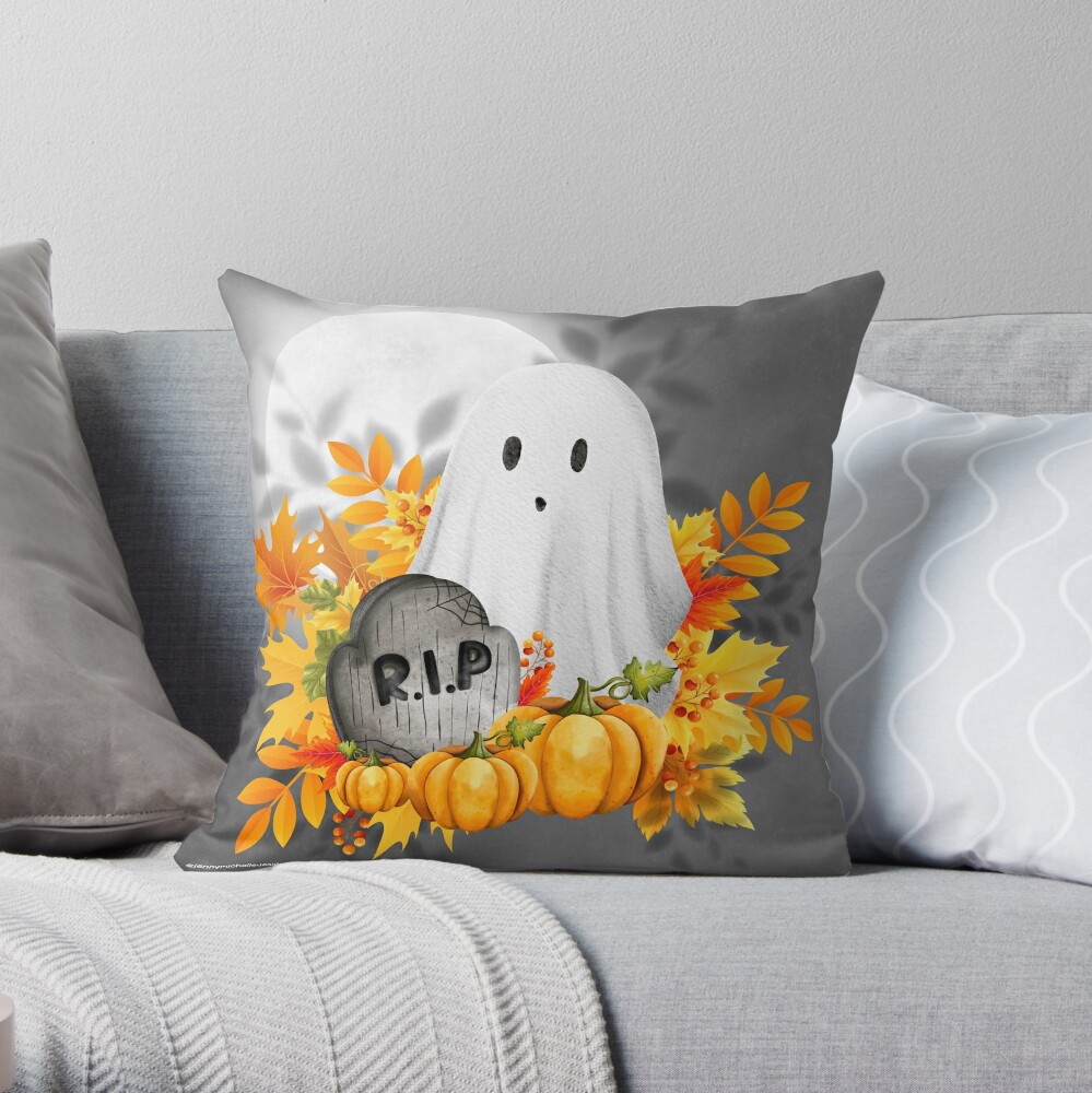 Custom - Happy Ghost Halloween Pillow