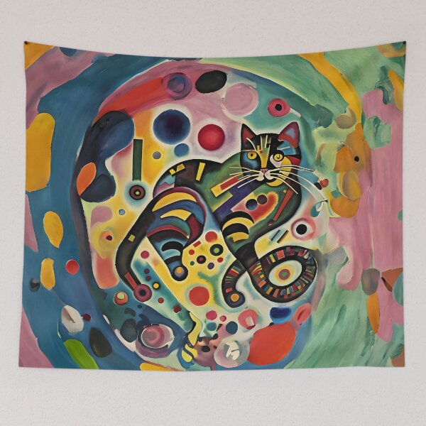 Item preview, The Abstract Rainbow Cat designed and sold by ArthurVandelay.