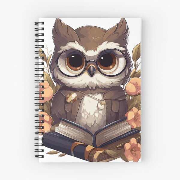 Item preview, Cute Smart Owl with the Books and Flowers designed and sold by LOT7Clothing.