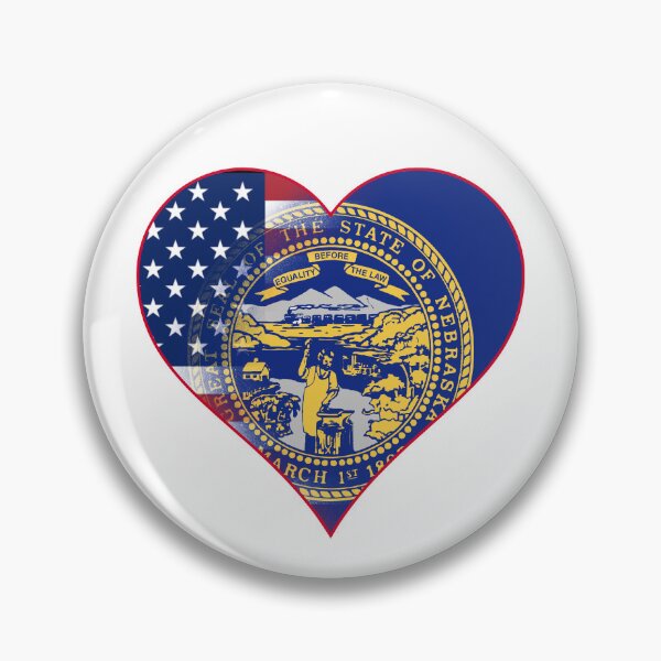 Item preview, State of Nebraska Flag and American Flag Fusion Design designed and sold by Gsallicat.