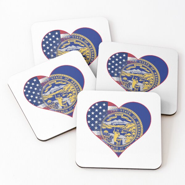 Item preview, State of Nebraska Flag and American Flag Fusion Design designed and sold by Gsallicat.