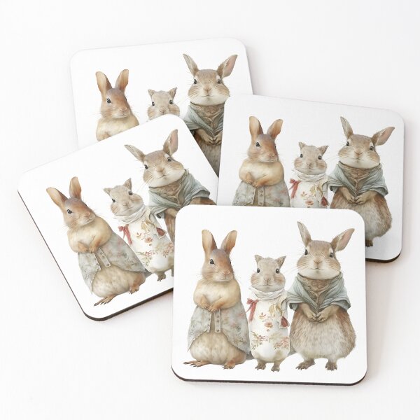 Item preview, Three bunny critters designed and sold by dzineNJ.