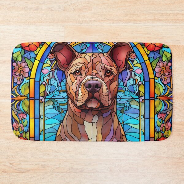 Item preview, Stained Glass Pittie (3) designed and sold by Pittie Dog Club.