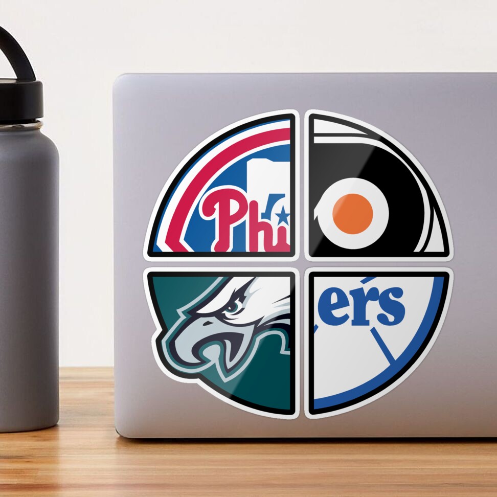 PHILADELPHIA Sports Fan / 12 DECAL / EAGLES / 76ERS / FLYERS / PHILLIES