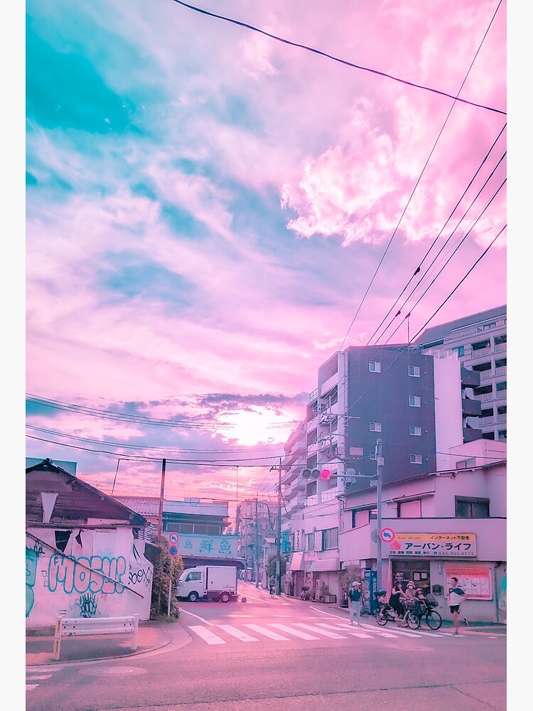 Japan Vaporwave Aesthetic Sky