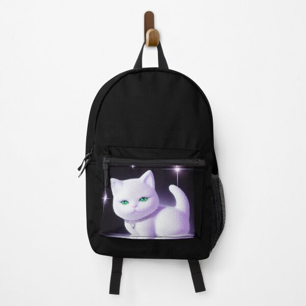 Item preview, White glitter kitty designed and sold by Roxburylane.