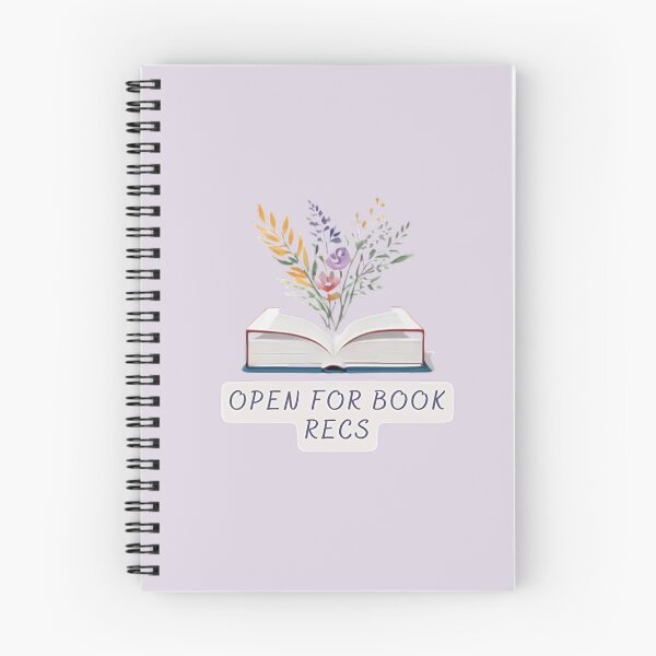 Item preview, Open for Book Recommandations: Blooming Book Aesthetic designed and sold by InspirationElli.