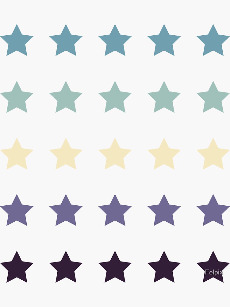 Star Stickers Pack (Dusk), 25 Count Sticker for Sale by Felpix